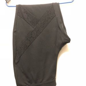 Lane Bryant workout leggings with lace inset